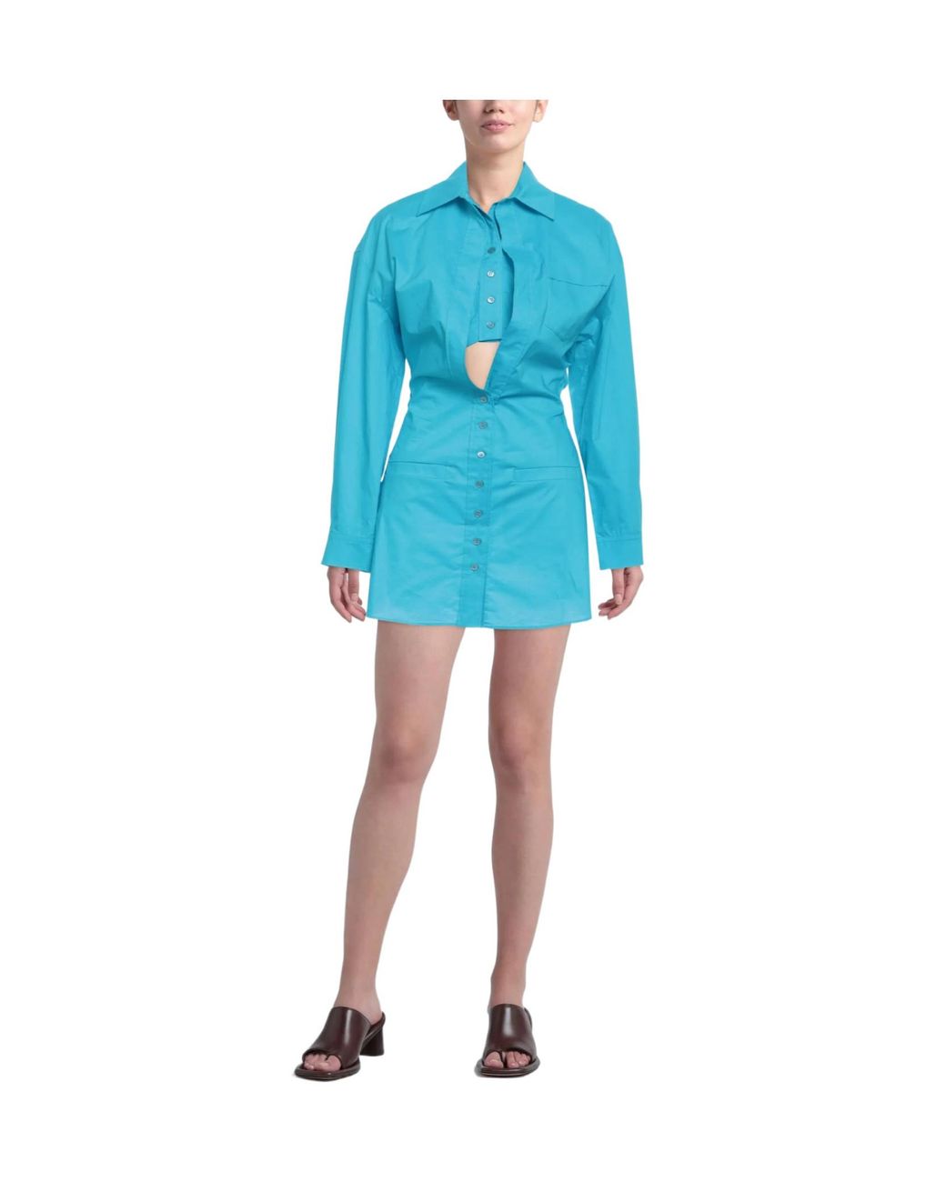 Jacquemus Blue Mini Dress