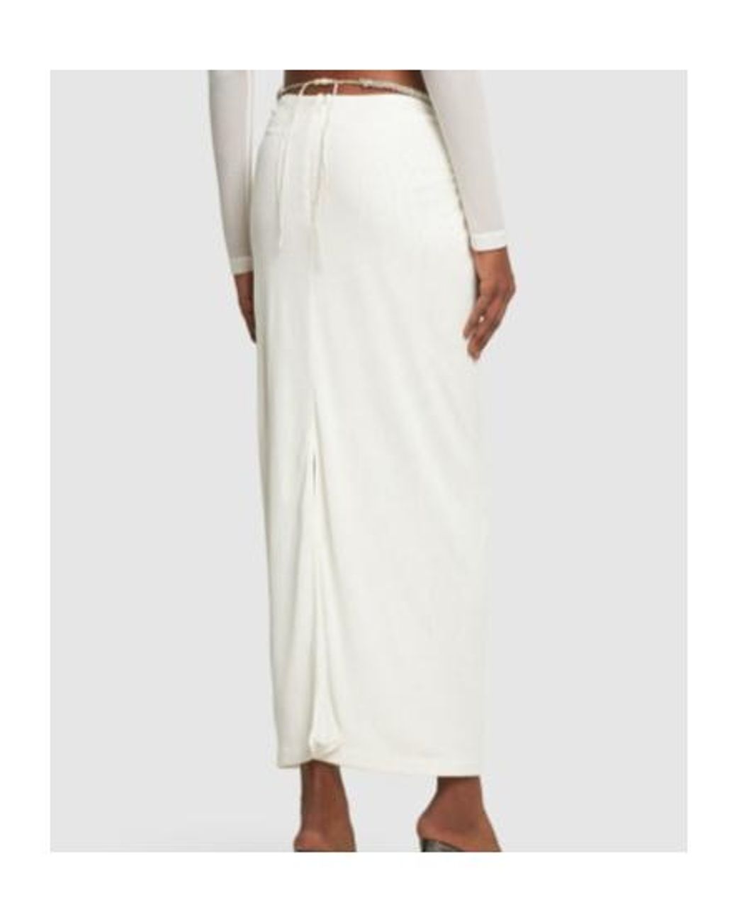 Dion Lee White Skirt With Hollowed-Out Details