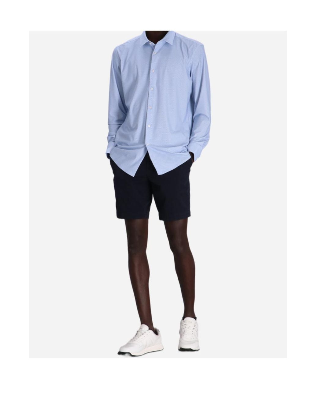 Boss Blue Tailored Chino Shorts for men