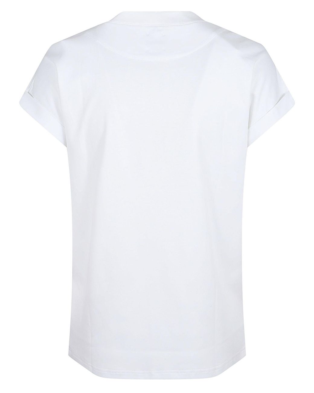 Eleventy White Contrast Trim T-Shirt