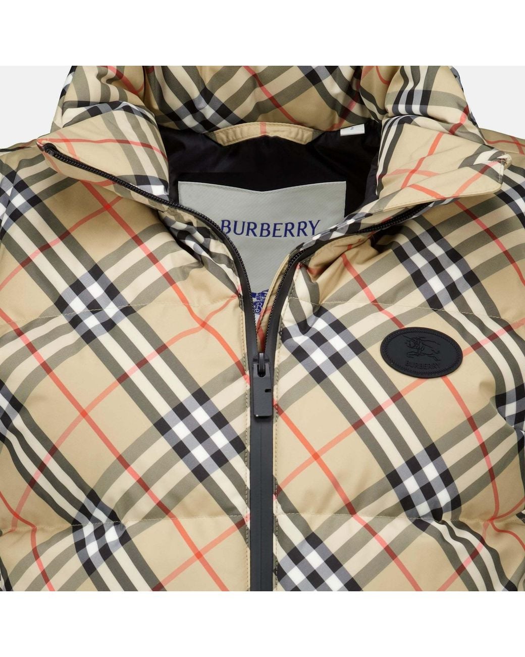 Burberry Metallic Check Puffer Gilet