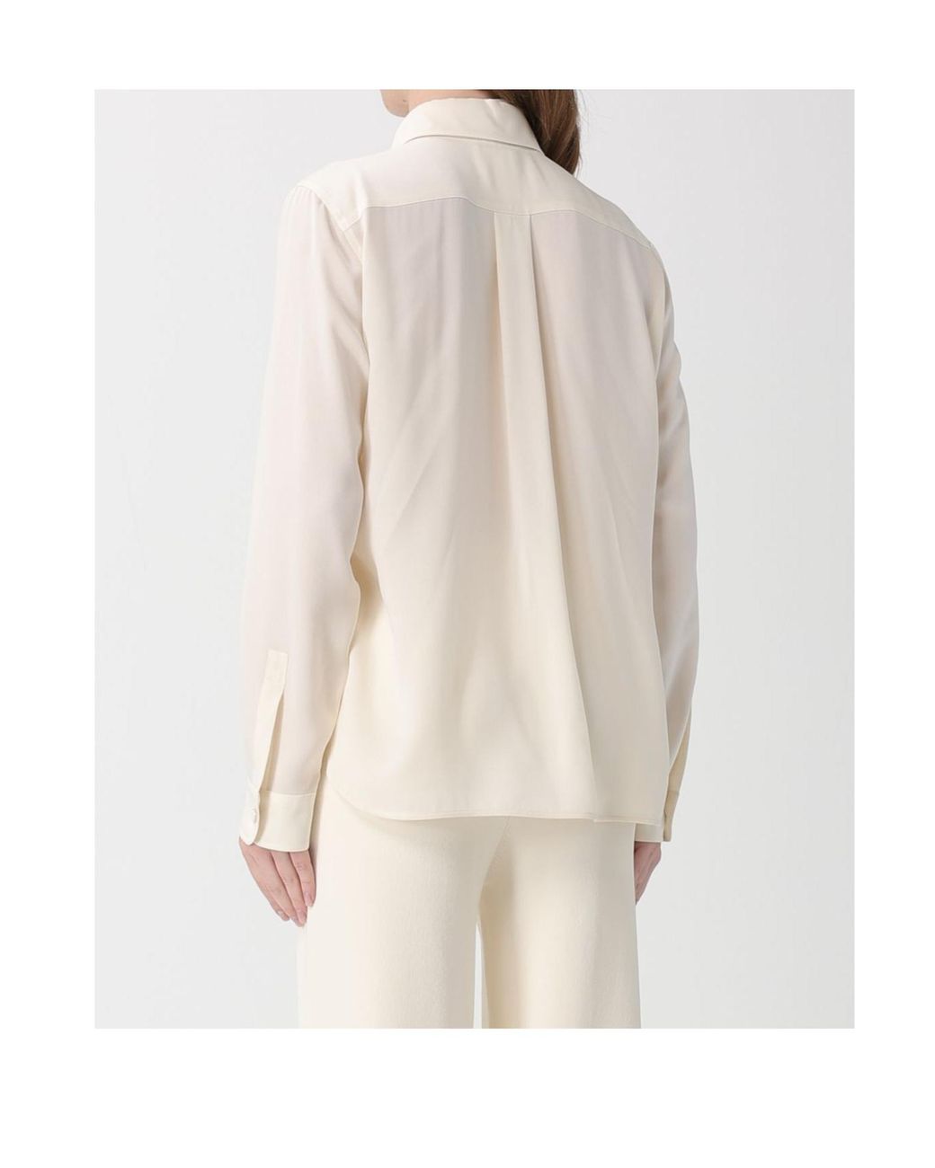 Max Mara Natural Mxmcolmo Tie Neck Blouse