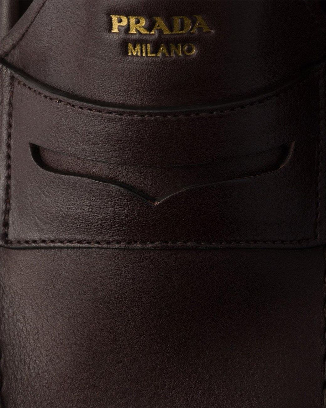 Prada Brown Formale Penny Loafers for men