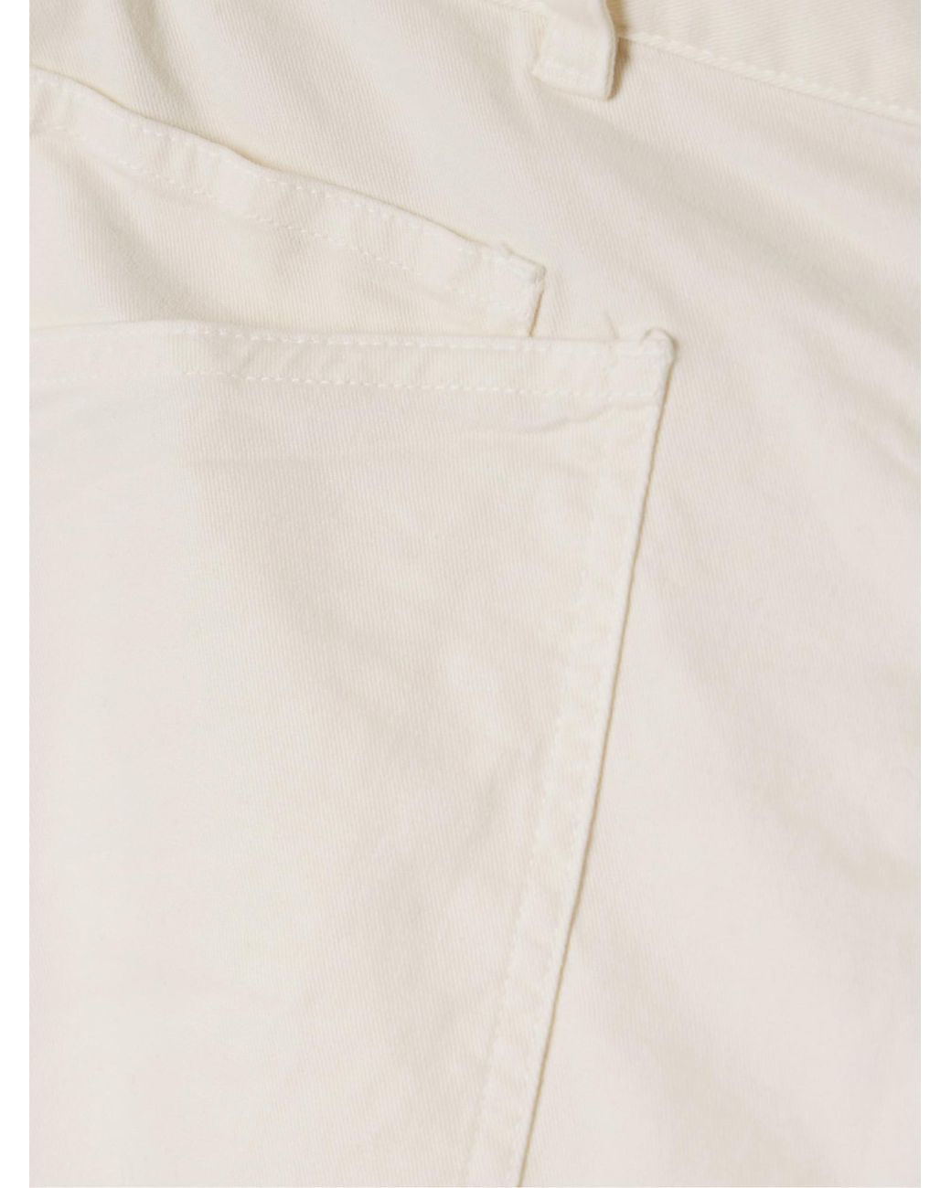 Nili Lotan White Shon Cotton-Blend Twill Barrel-Leg Pants