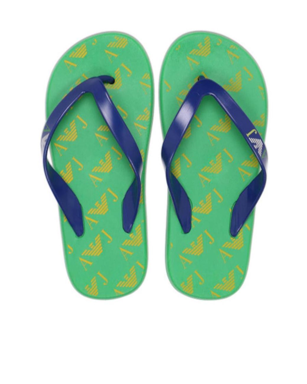 Armani Jeans Green Logo Sandals for men