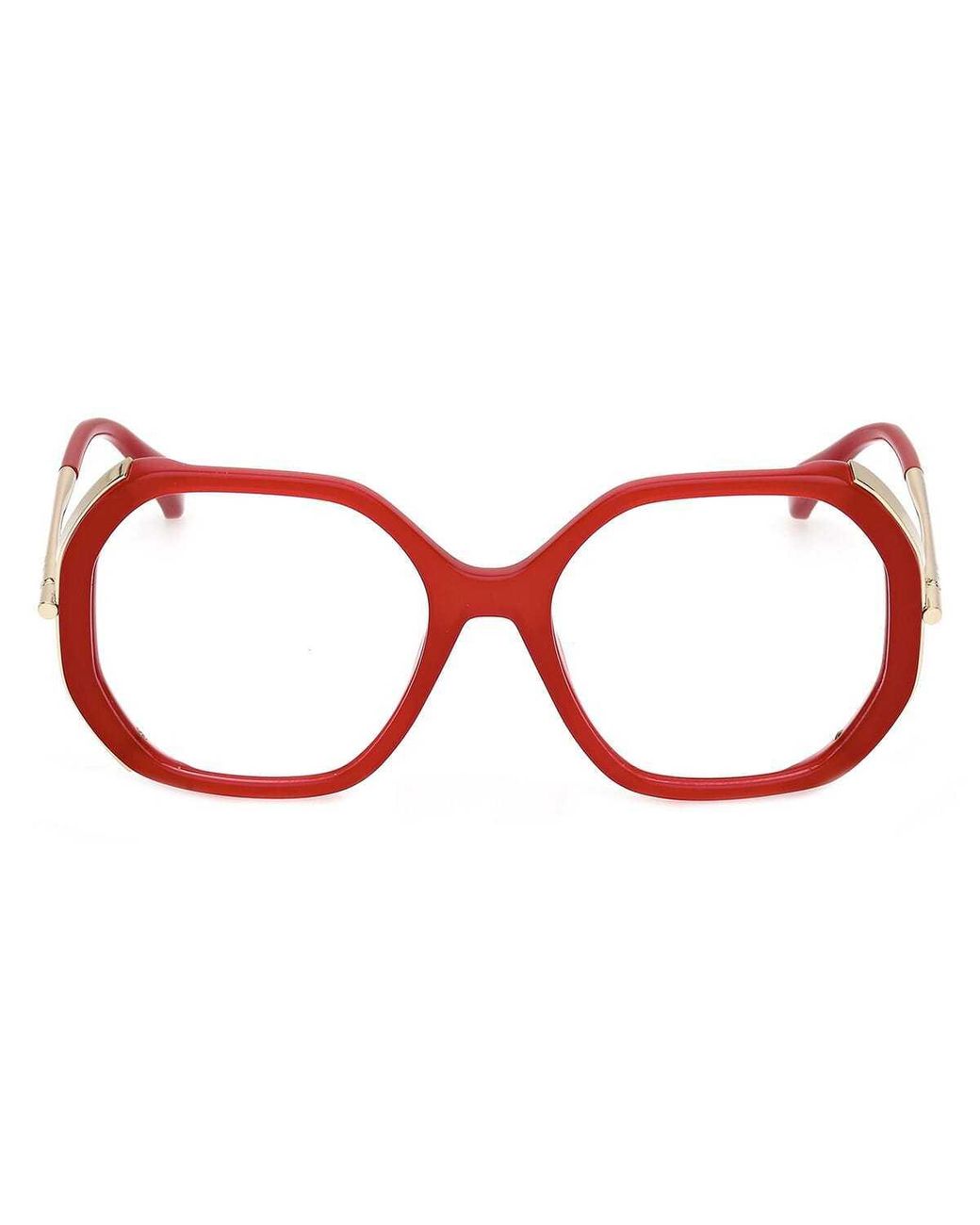 Max Mara Black Geometric Frame Glasses
