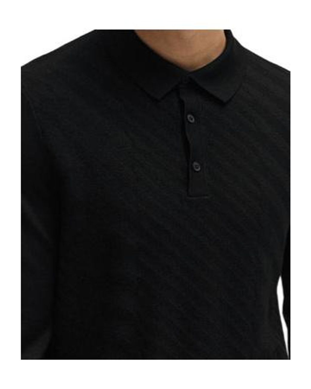Boss Black Collarless Virgin Wool-Blend Top for men