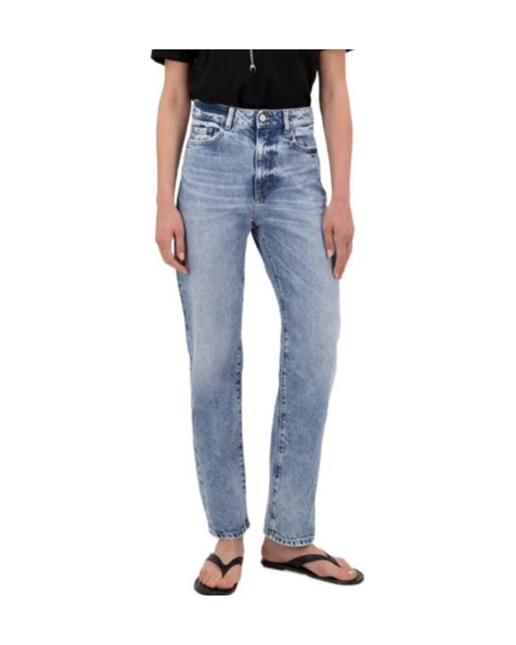 ICON DENIM Blue Rory Acid-Wash Jeans