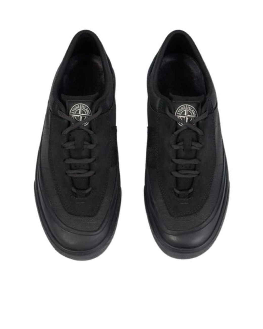 Stone Island Black Low-Up Trainers for men