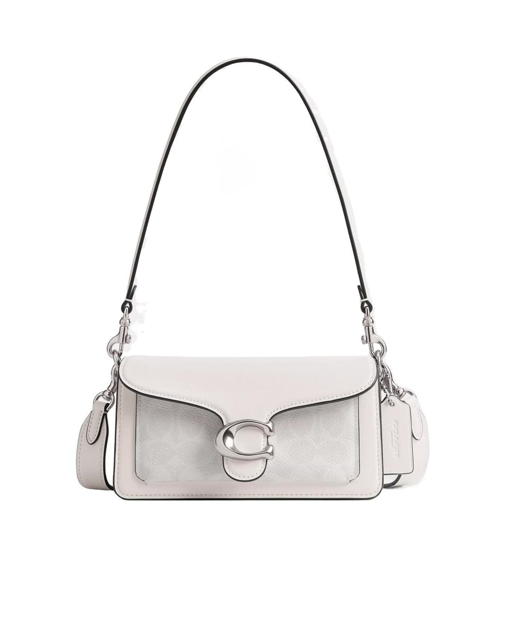COACH White Tabby Monogrammed Shoulder Bag