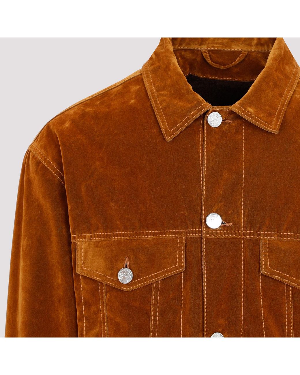 Etro Brown Logo-Embroidered Buttoned Velvet Jacket for men
