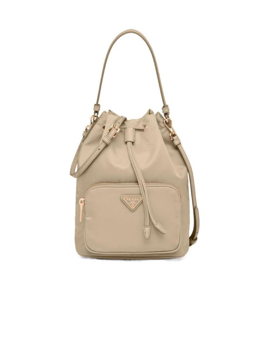 Prada Natural Duet Re-Nylon Bucket Bag