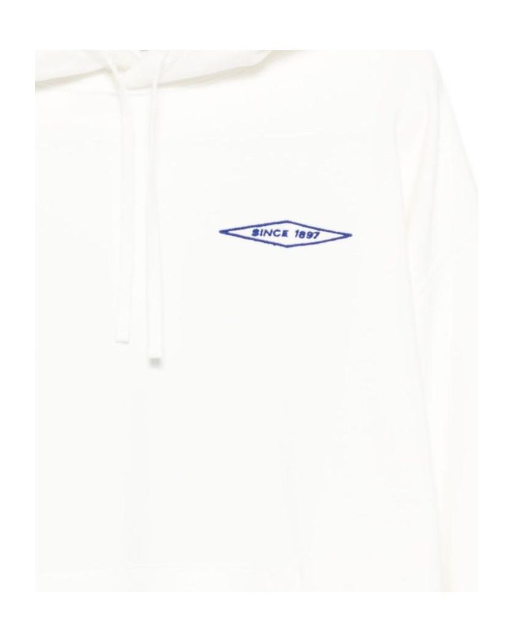 Junya Watanabe White Graphic Print Hooded Sweatshirt for men