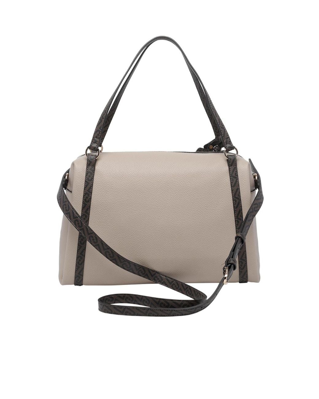 Liu Jo Gray Stud-Trim Structured Bucket Bag