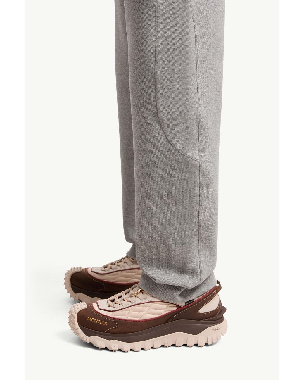 Moncler Gray Logo-Patch Track Pants for men