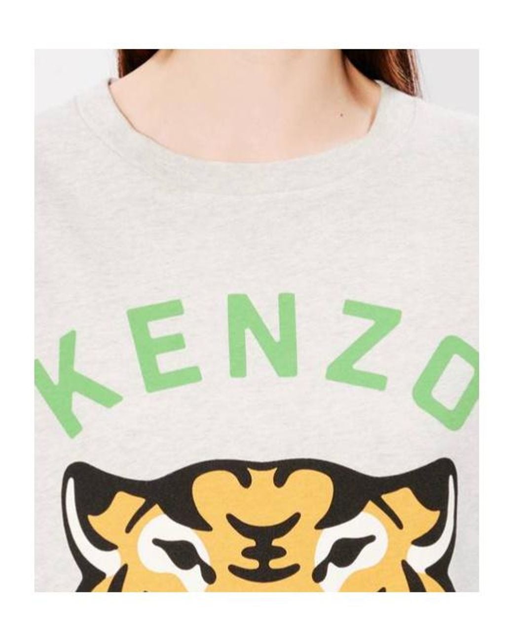 KENZO White Lucky Tiger Crewneck T-Shirt for men