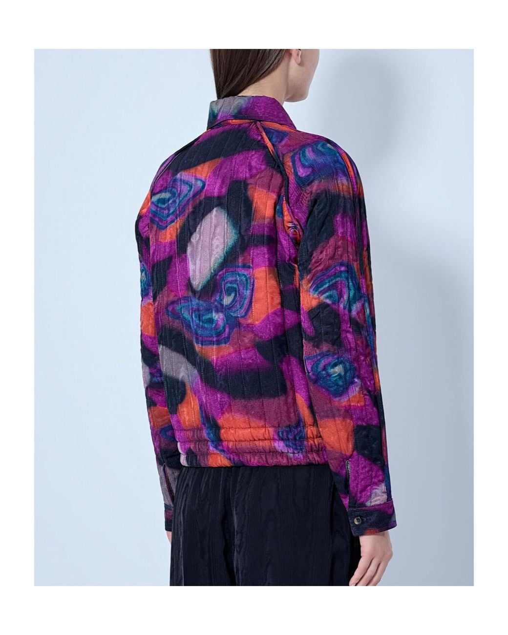 Dries Van Noten Blue Button-Down Quilted Jacket
