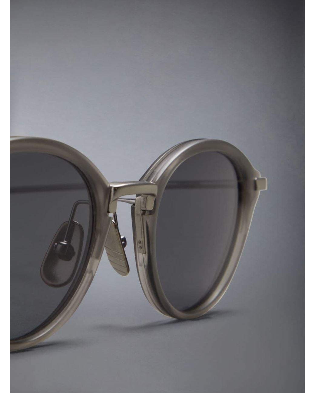 Thom Browne White Eyewear Round Frame Sunglasses for men