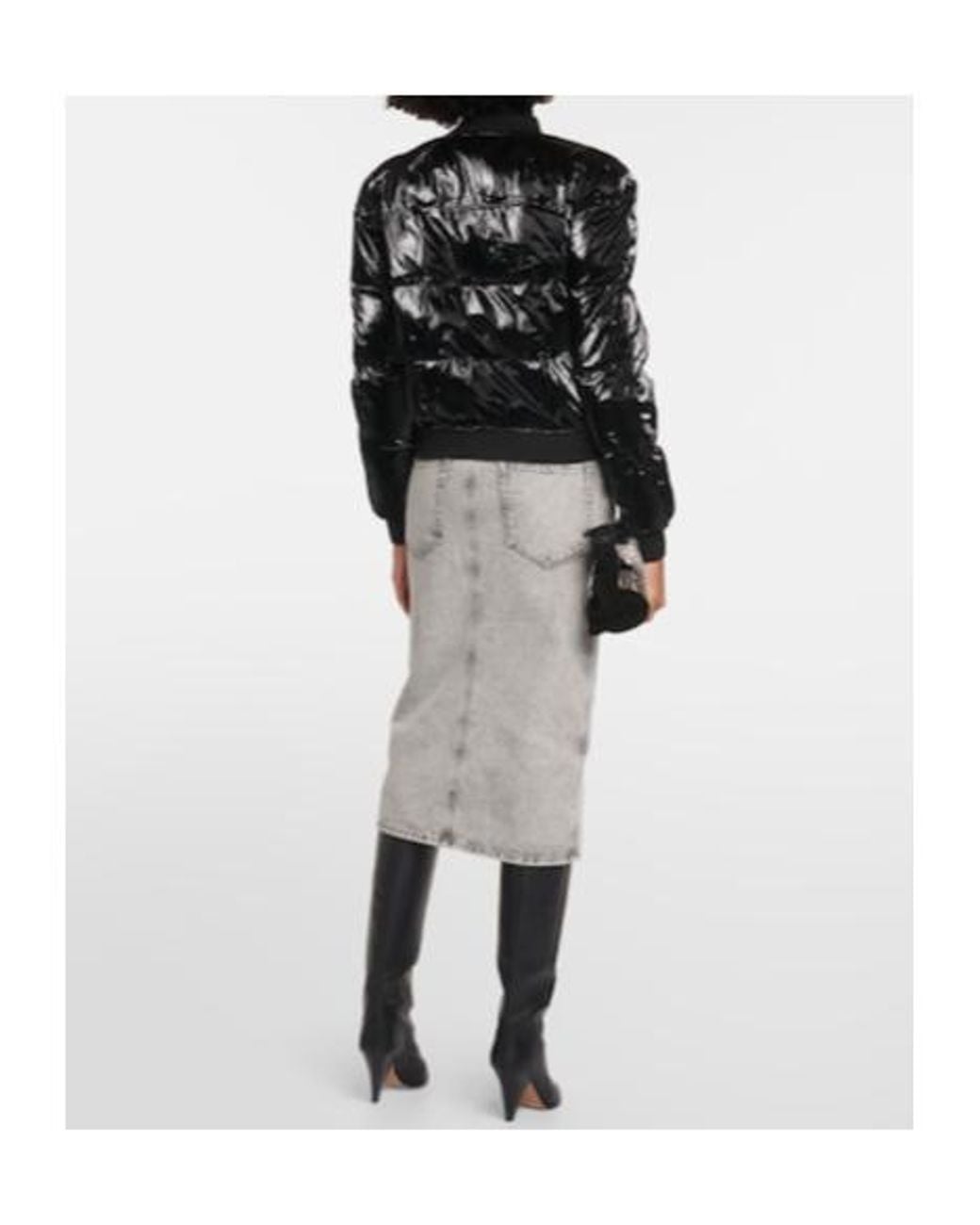 Isabel Marant Black Cody Coated Puffer Jacket