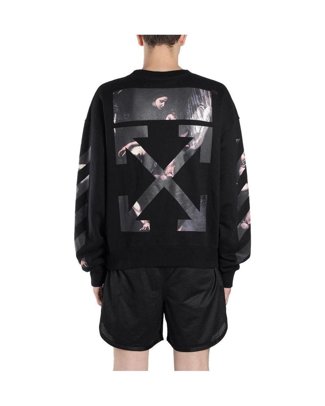 Off-White c/o Virgil Abloh Black Caravaggio Arrows Sweatshirt for men