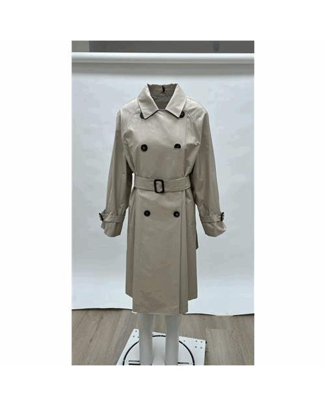 Max Mara Natural Cotton-Blend Trench Coat