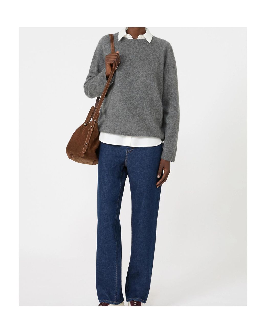 Weekend by Maxmara Gray Virgin Wool-Cashmere Sweater