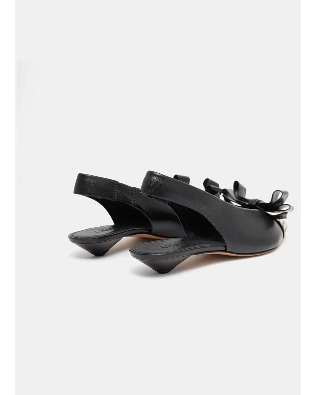 Chloé Black Bow-Detail Sandals