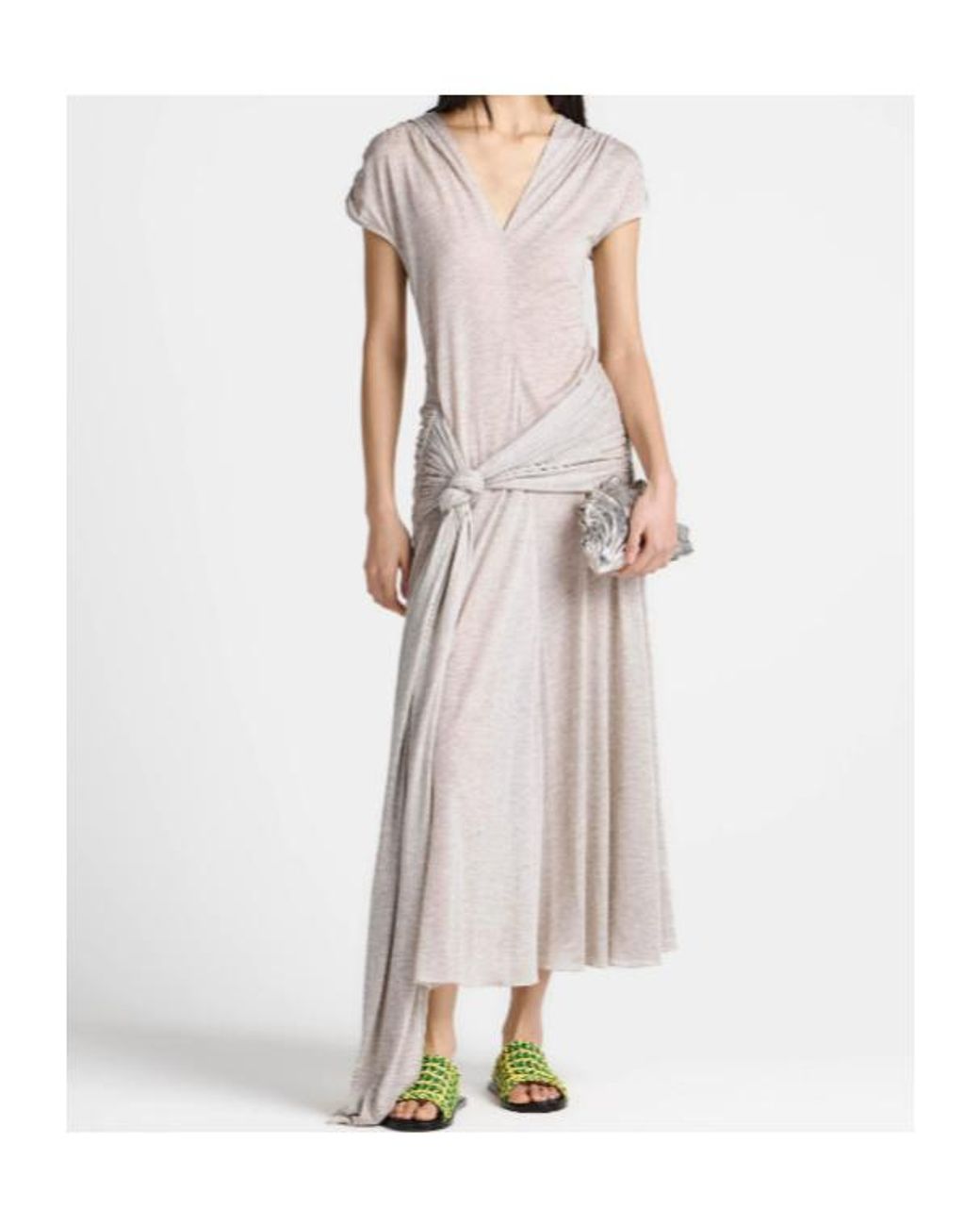 J.W. Anderson Gray Jw Anderson Knotted Waist Longline Dress