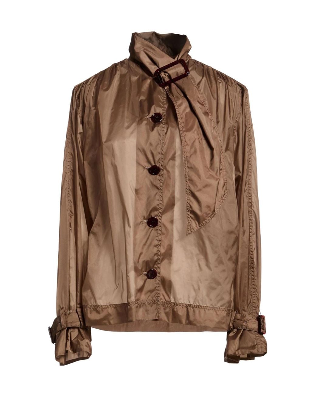 Saint Laurent Brown Bow-Tie Blouse
