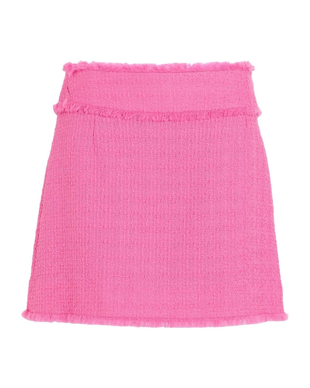 Dolce & Gabbana Pink A-Line Wool-Blend Midi Skirt