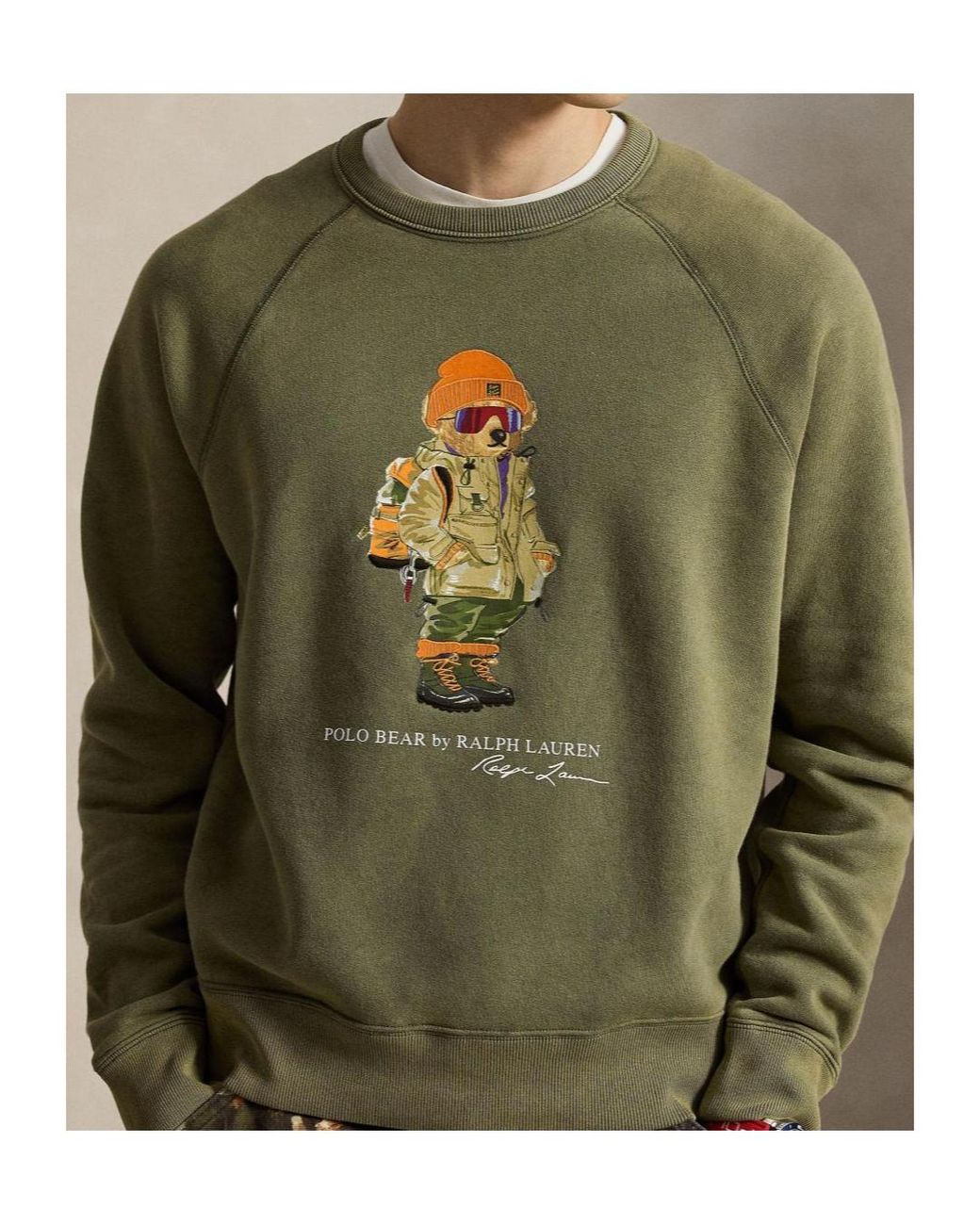 Polo Ralph Lauren Green Polo Bear Crewneck Sweatshirt for men