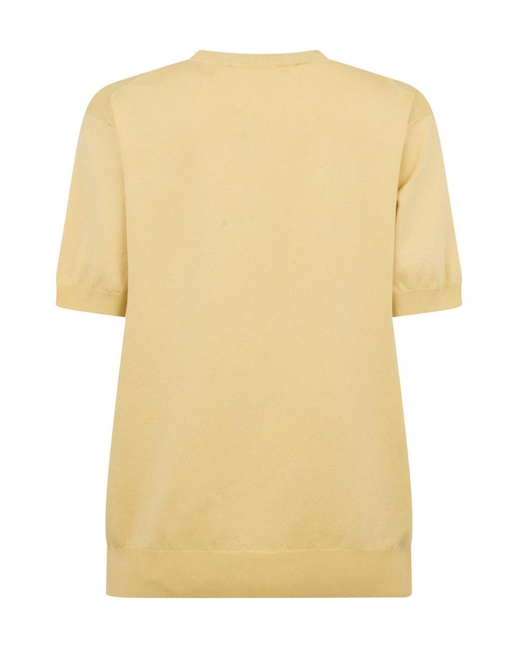 Prada Yellow Short-Sleeved Knit Top