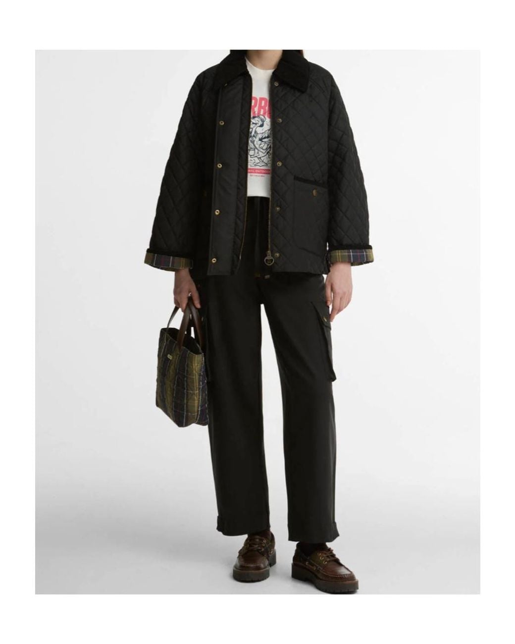Barbour Black Ava Quilted Jacket