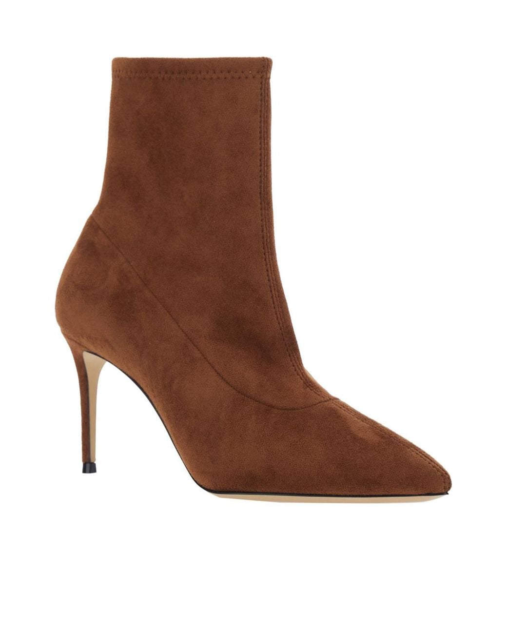 Casadei Brown Julia Stretch Ankle Boots