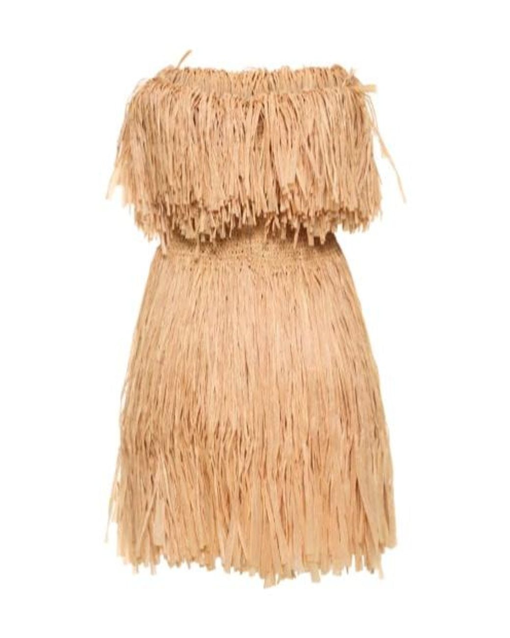 Oscar de la Renta Natural Tassel Dress