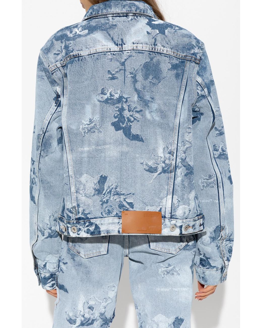 Off-White c/o Virgil Abloh Blue Cut-Out Long-Sleeved Denim Jacket