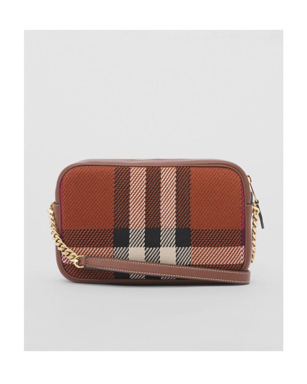 Burberry Brown Burb Lola Knit Camera Shldr Bag