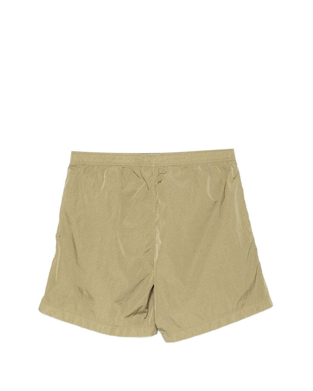 C P Company Natural Logo-Embroidered Swim Shorts for men