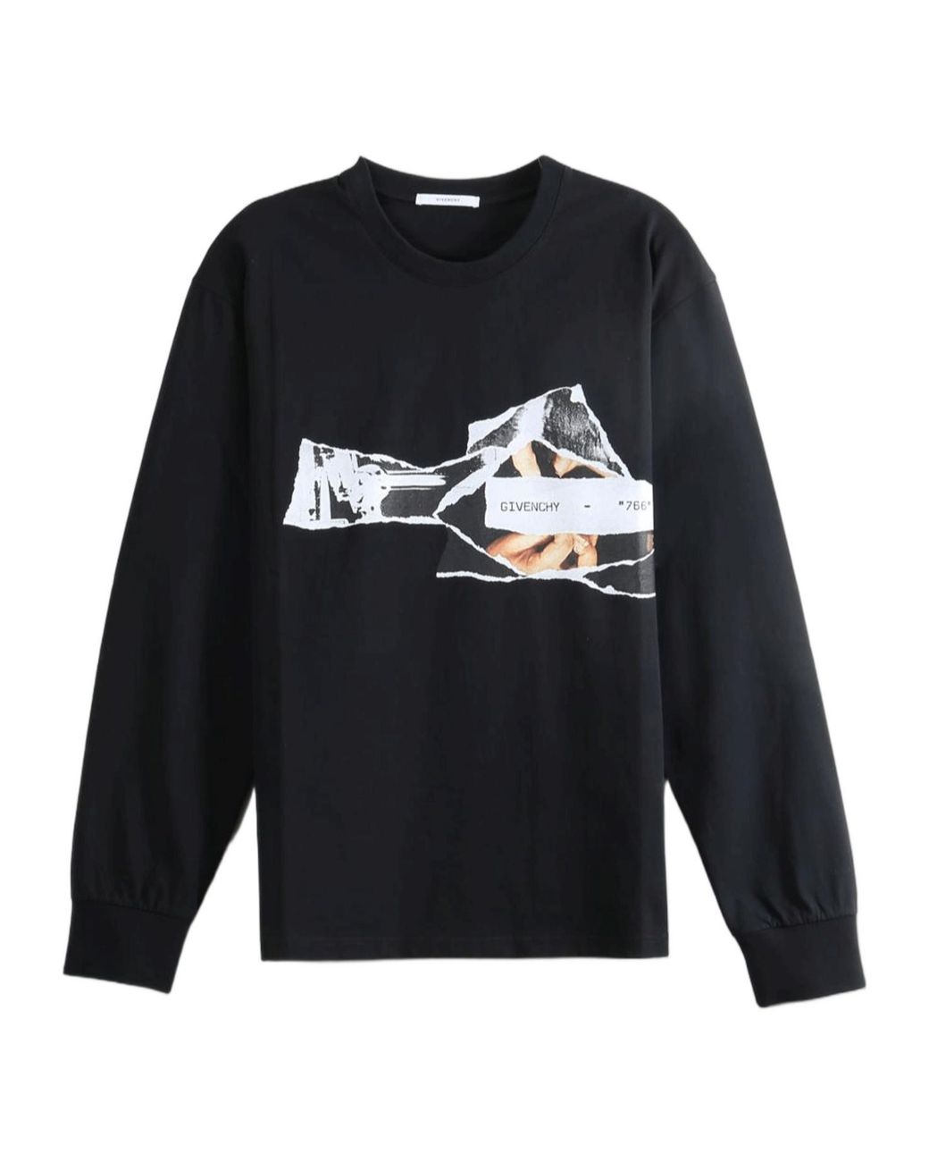 Givenchy Blue Graphic Printed Long-Sleeved T-Shirt for men