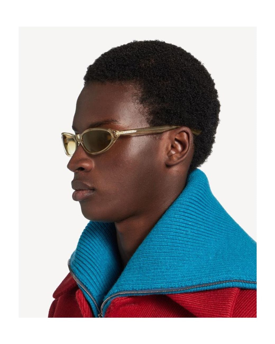Balenciaga Metallic Eyewear Neo Round Frame Sunglasses