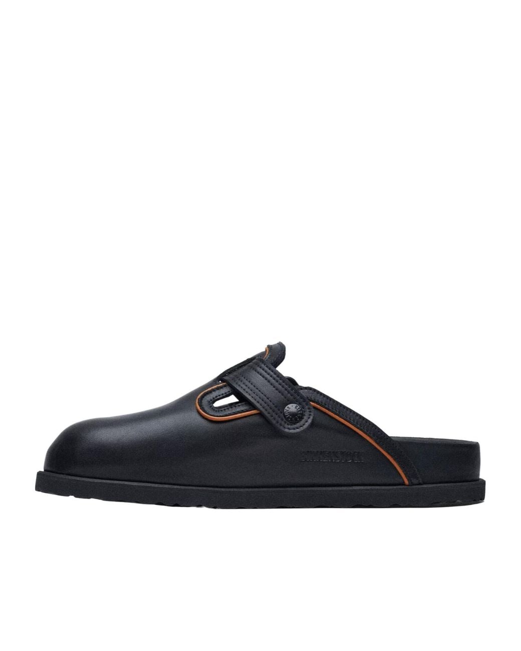 Birkenstock Black Buckle-Fastening Leather Mules for men
