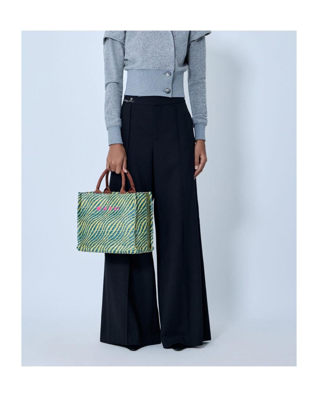 Marni Blue Wide Leg Pants