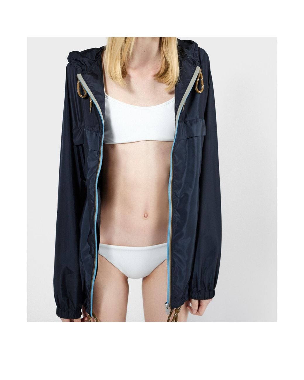 Prada White Stretch Jersey Bikini Top