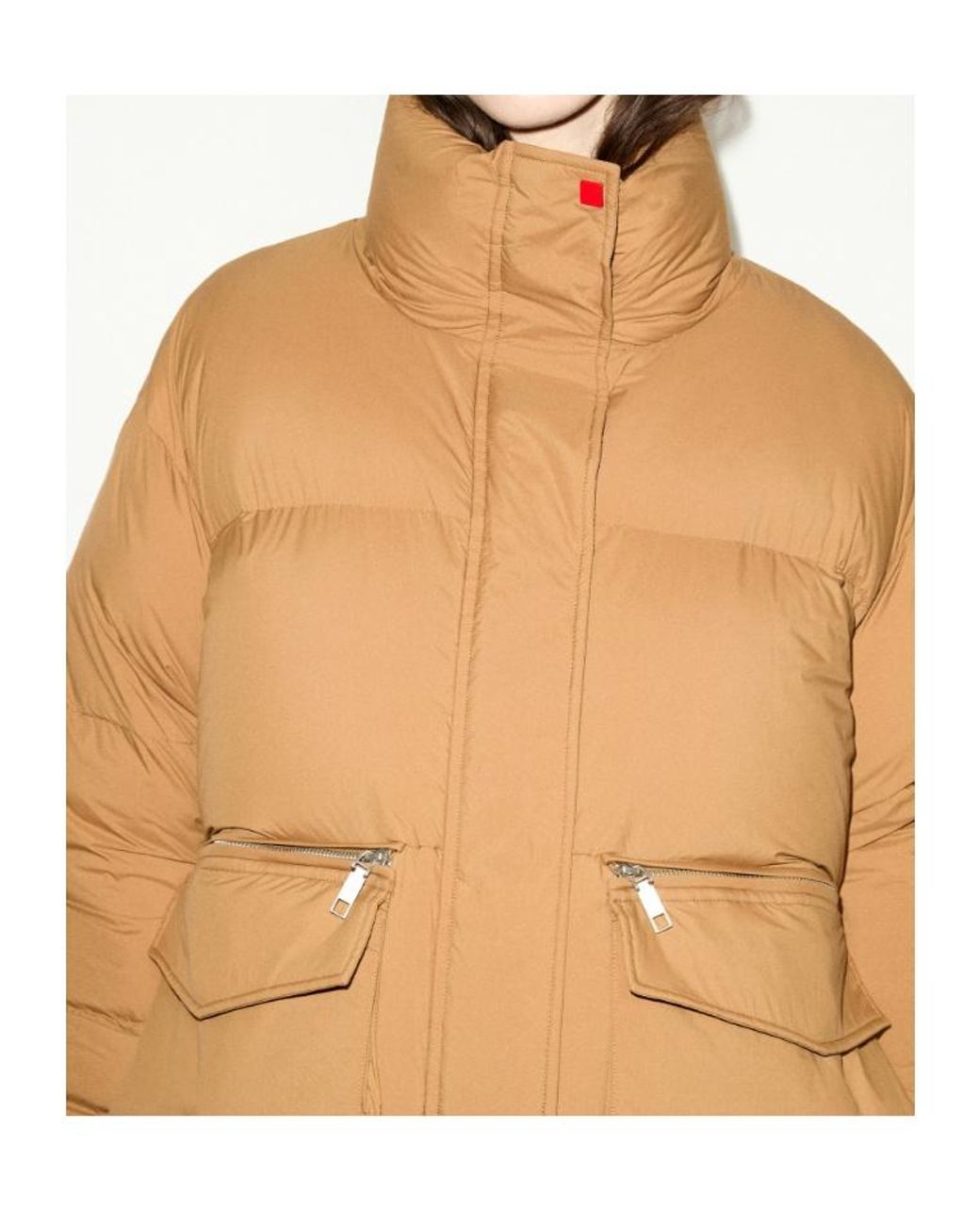MAX&Co. Natural Oversized Padded Bomber Jacket
