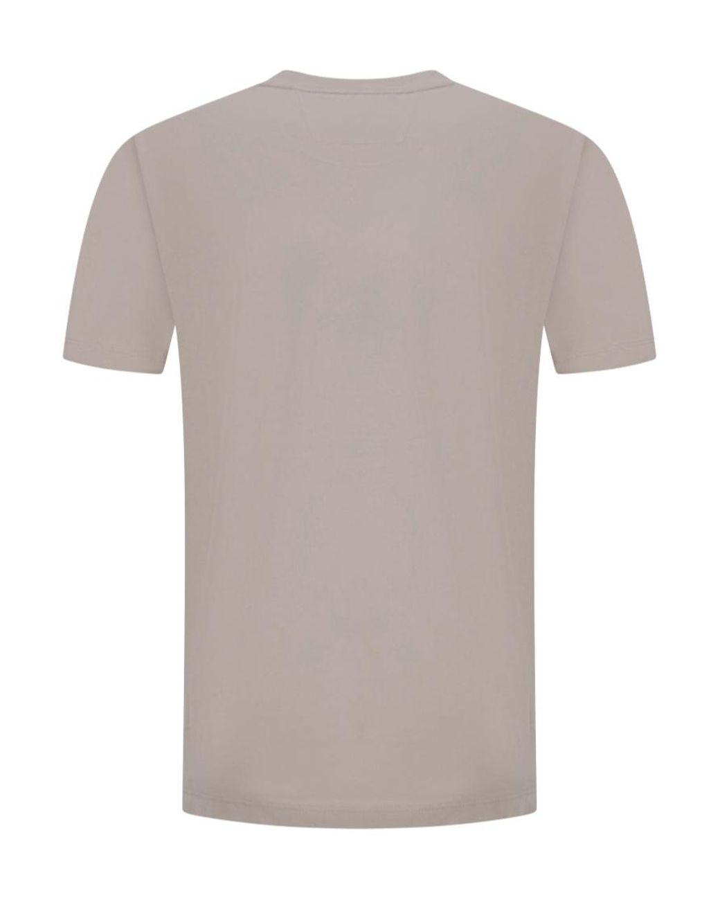C P Company Gray Logo Print T-Shirt for men