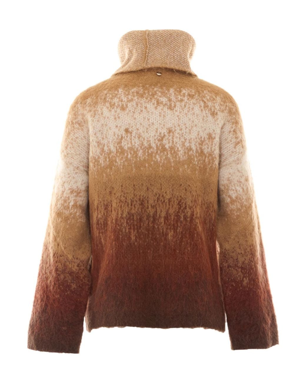Liu Jo Brown Gradient Turtleneck Knitted Sweater