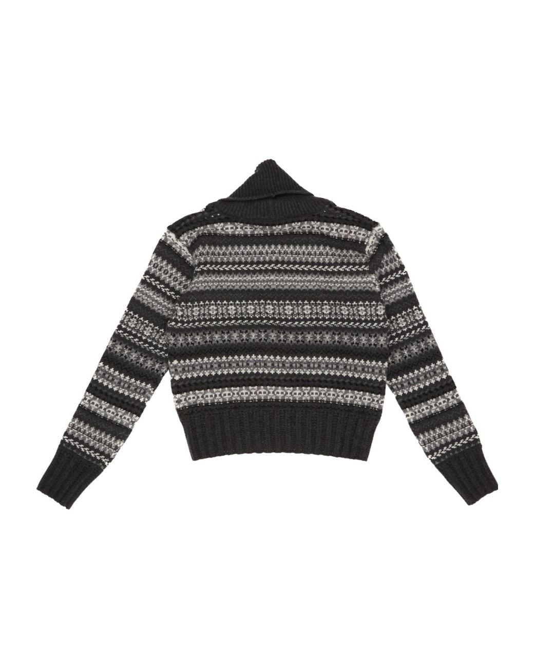 Magda Butrym Black Magda Burtym Double-Breasted Striped Cardigan