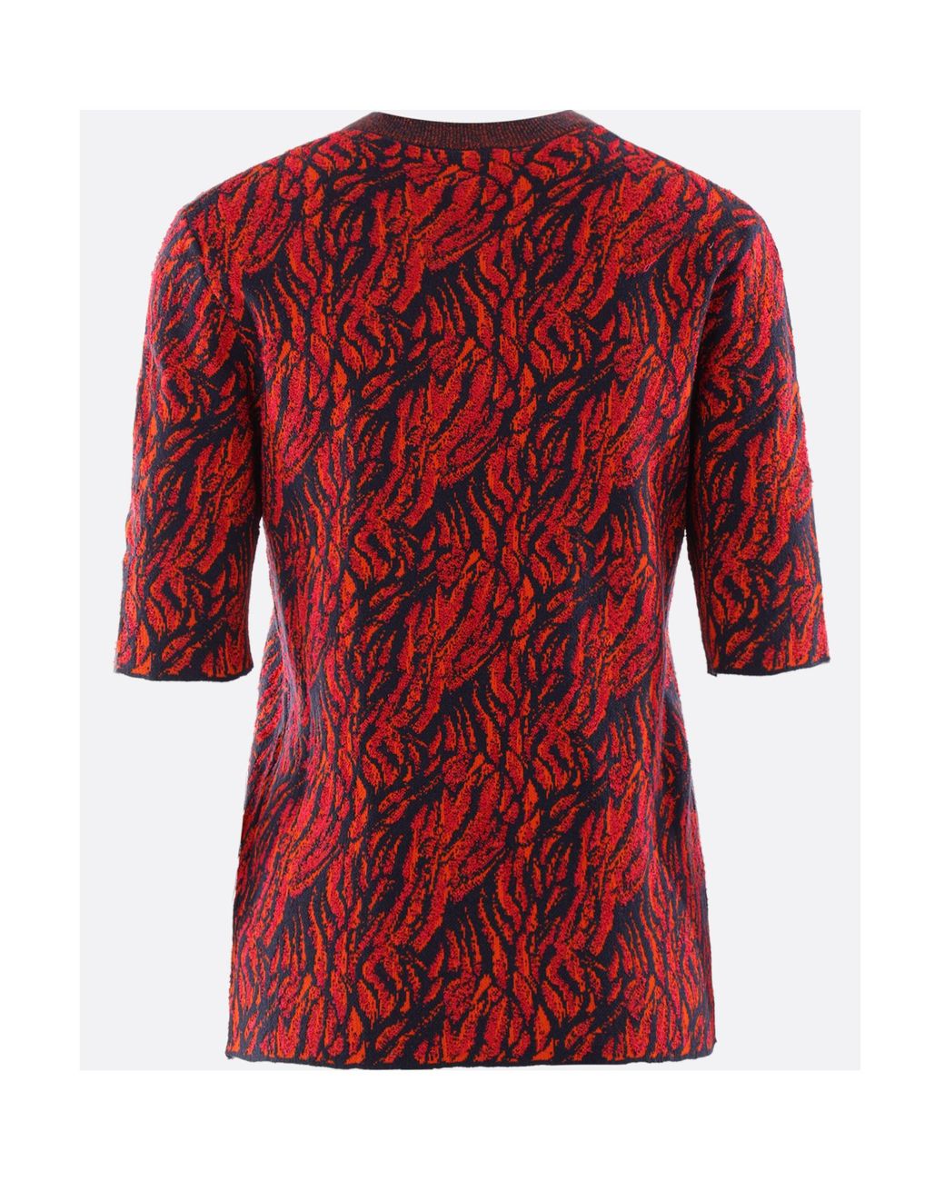 Bottega Veneta Red Jacquard Knit Jumper