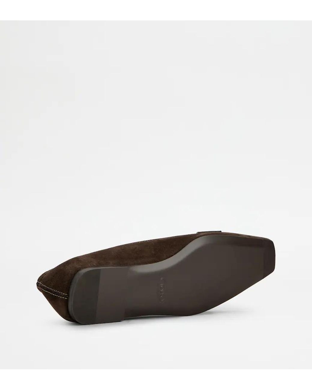Tod's Brown Buckle-Detail Contrast-Stitch Loafers