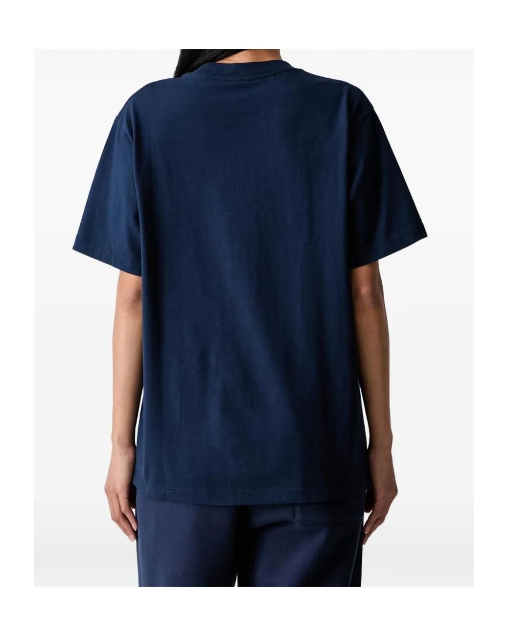 Sporty & Rich Blue Logo-Print T-Shirt